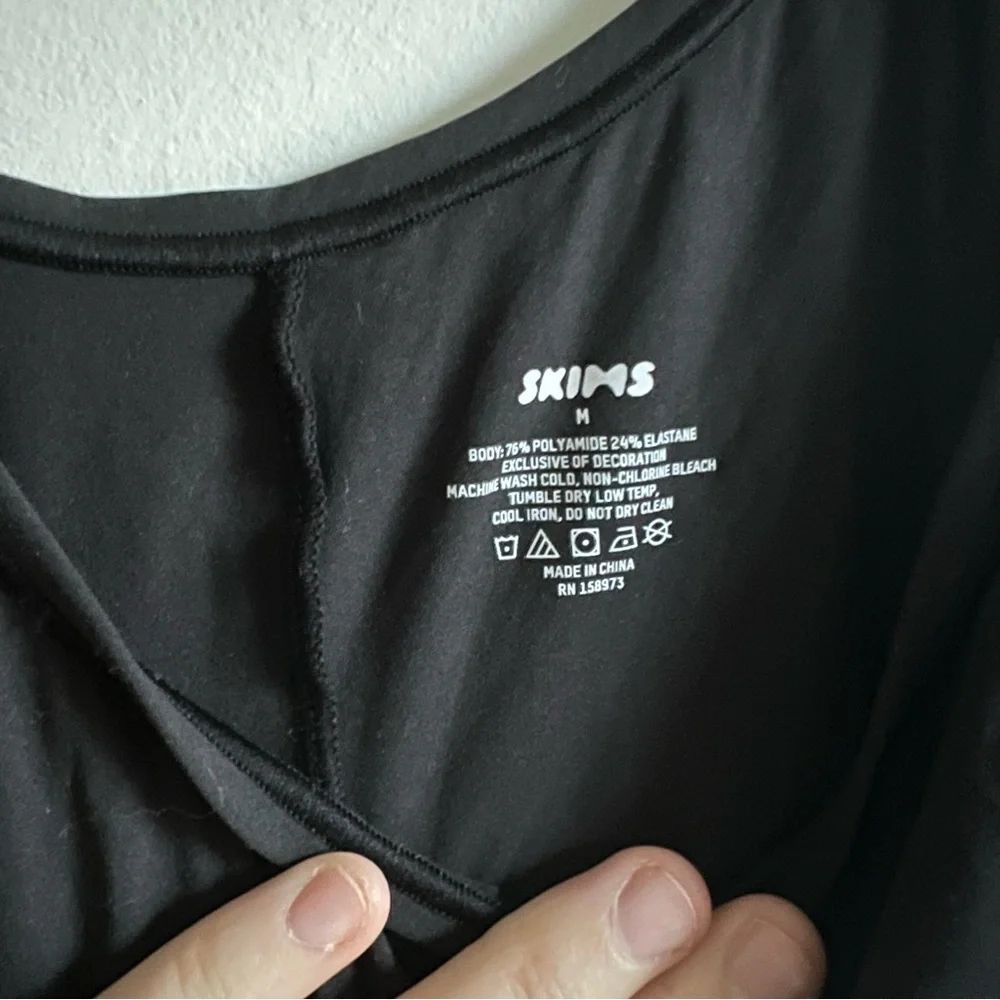 Skims Fits Everybody Black Slip Dress - Picture 3 of 3